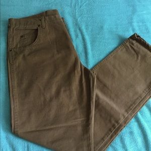 Wrangler Rugged Wear Canvas pants Acorn NWOT 38x34